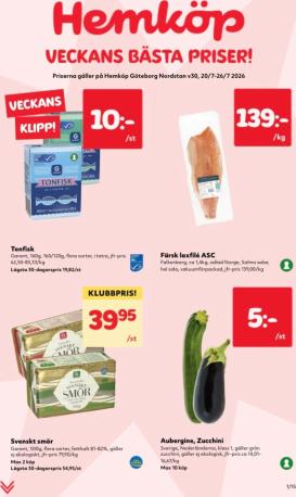 hemkop - Aktuellt Hemköp reklamblad från måndag, 20/07/2026 till söndag, 26/07/2026