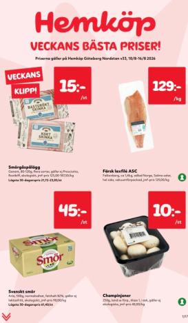 hemkop - Aktuellt Hemköp reklamblad från måndag, 10/08/2026 till söndag, 16/08/2026