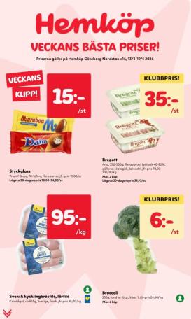 hemkop - Aktuellt Hemköp reklamblad giltigt från måndag 13/04/2026 till söndag 19/04/2026