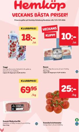 hemkop - Aktuellt Hemköp reklamblad giltigt från måndag 11/05/2026 till söndag 17/05/2026