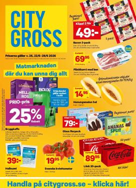 city-gross - Nytt City Gross reklamblad från måndag, 22/06/2026 till söndag, 28/06/2026
