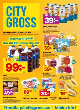 city-gross - Aktuellt City Gross - Reklamblad v.28 reklamblad från måndag, 29/06/2026 till söndag, 05/07/2026