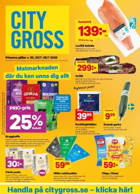 city-gross - Nytt City Gross reklamblad från måndag, 20/07/2026 till söndag, 26/07/2026