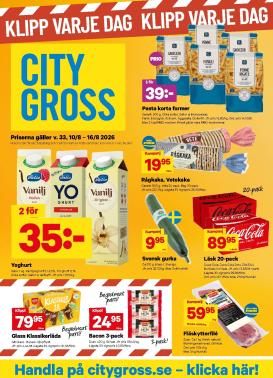 city-gross - Aktuellt City Gross reklamblad från måndag, 10/08/2026 till söndag, 16/08/2026