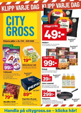 city-gross - Aktuellt City Gross reklamblad från måndag, 17/08/2026 till söndag, 23/08/2026
