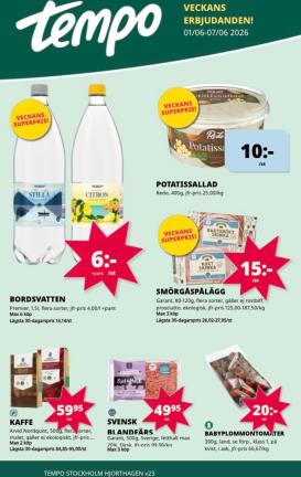 tempo - Aktuellt Tempo reklamblad från måndag, 01/06/2026 till söndag, 07/06/2026