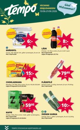 tempo - Aktuellt Tempo reklamblad från måndag, 15/06/2026 till söndag, 21/06/2026