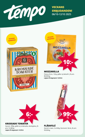 tempo - Tempo-reklambladet giltigt från 06/10 - 12/10