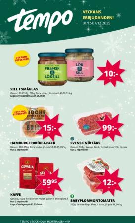 tempo - Tempo-reklambladet giltigt från 01/12 - 07/12