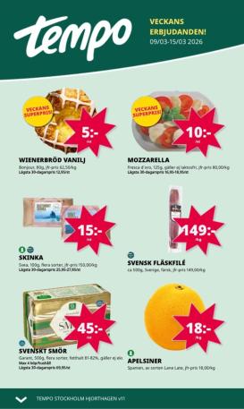 tempo - Tempo-reklambladet giltigt från 09/03/2026 - 15/03/2026