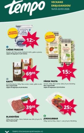 tempo - Tempo-reklambladet giltigt från 16/03/2026 - 22/03/2026