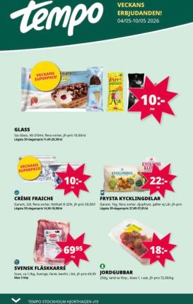 tempo - Aktuellt Tempo reklamblad giltigt från måndag 04/05/2026 till söndag 10/05/2026