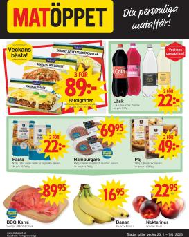 matoppet - Aktuellt Matöppet reklamblad från måndag, 01/06/2026 till söndag, 07/06/2026