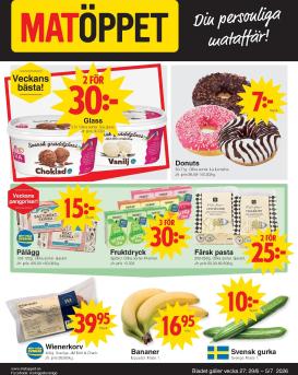 matoppet - Aktuellt Matöppet reklamblad från måndag, 29/06/2026 till söndag, 05/07/2026