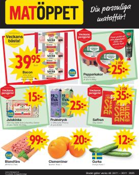 matoppet - Matöppet-reklambladet giltigt från 24/11 - 30/11
