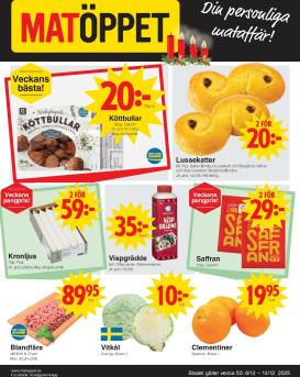 matoppet - Matöppet-reklambladet giltigt från 08/12 - 14/12