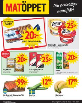 matoppet - Aktuellt Matöppet reklamblad giltigt från måndag 13/04/2026 till söndag 19/04/2026