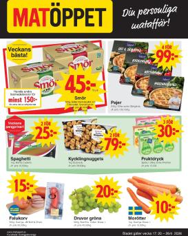 matoppet - Aktuellt Matöppet reklamblad giltigt från måndag 20/04/2026 till söndag 26/04/2026