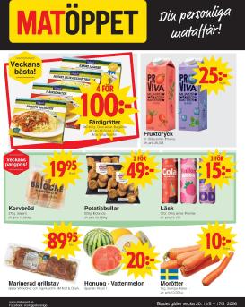 matoppet - Aktuellt Matöppet reklamblad giltigt från måndag 11/05/2026 till söndag 17/05/2026