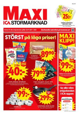 ica-maxi - ICA Maxi-reklambladet giltigt från 22/09 - 28/09