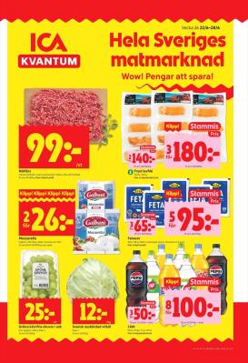 ica-kvantum - Aktuellt ICA Kvantum reklamblad från måndag, 22/06/2026 till söndag, 28/06/2026