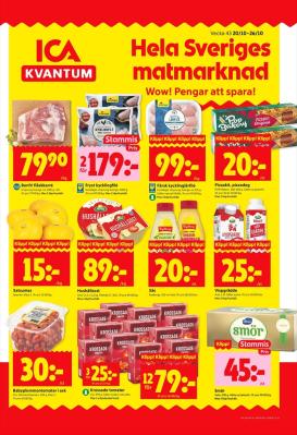 ica-kvantum - ICA Kvantum-reklambladet giltigt från 20/10 - 26/10