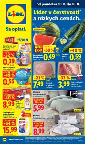 lidl - Nový Lidl leták od pondelka, 10.08.2026 do nedele, 16.08.2026