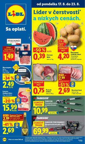 lidl - Nový Lidl leták od pondelka, 17.08.2026 do nedele, 23.08.2026