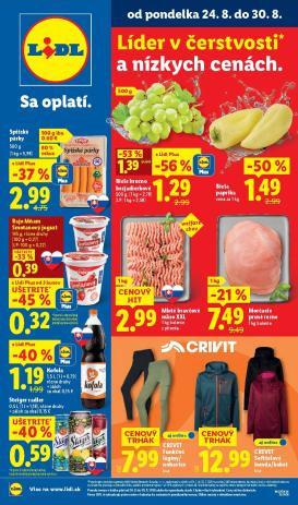 lidl - Nový Lidl leták od pondelka, 24.08.2026 do nedele, 30.08.2026