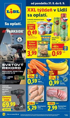 lidl - Aktuálny Lidl leták od pondelka, 31.08.2026 do nedele, 06.09.2026