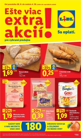 lidl - Nový Lidl - Ešte viac extra akcií leták od pondelka, 28.09.2026 do nedele, 04.10.2026
