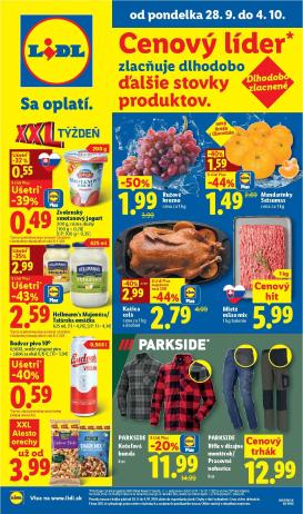lidl - Nový Lidl leták od pondelka, 28.09.2026 do nedele, 04.10.2026