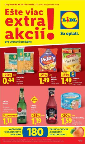 lidl - Nový Lidl - Ešte viac extra akcií leták od pondelka, 26.10.2026 do nedele, 01.11.2026