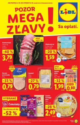 lidl - Leták Lidl - Mega zľavy pre vybrané predajne platný od 03.10. do 08.10.