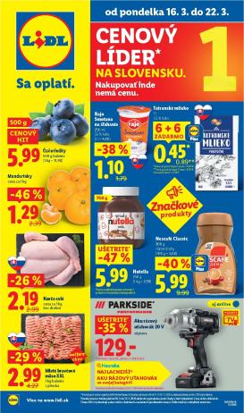 lidl - Leták Lidl platný od 16.03.2026 do 22.03.2026