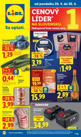 lidl - Aktuálny leták Lidl od pondelka, 20.04.2026 do nedele, 26.04.2026