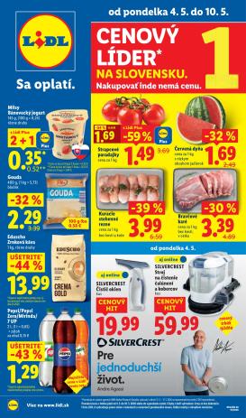 lidl - Nový leták Lidl od pondelka, 04.05.2026 do nedele, 10.05.2026