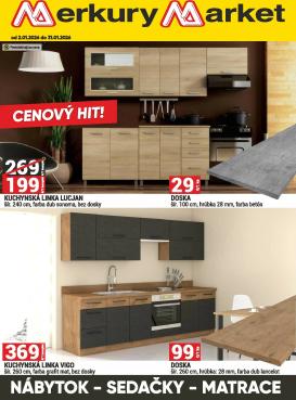merkury-market - Leták Merkury Market - Nábytok, sedačky, matrace platný od 02.01. do 31.01.