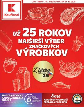 kaufland - Leták Kaufland - Najširší výber značkových výrobkov platný od 01.10. do 31.10.