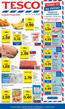 tesco - Nový Tesco supermarket leták od stredy, 27.05.2026 do utorka, 02.06.2026