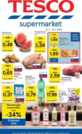 tesco - Nový tesco-letak-2026-07-22 - supermarkety leták od stredy, 22.07.2026 do utorka, 28.07.2026