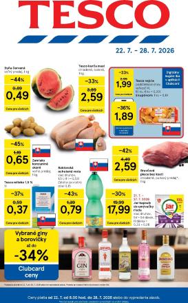 tesco - Nový Tesco leták od stredy, 22.07.2026 do utorka, 28.07.2026