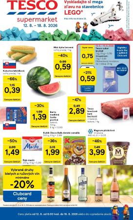 tesco - Nový Tesco supermarket leták od stredy, 12.08.2026 do utorka, 18.08.2026