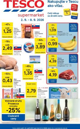 tesco - Nový Tesco supermarket leták od stredy, 02.09.2026 do utorka, 08.09.2026