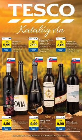tesco - Aktuálny Tesco - Katalóg vín leták od pondelka, 05.10.2026 do pondelka, 02.11.2026