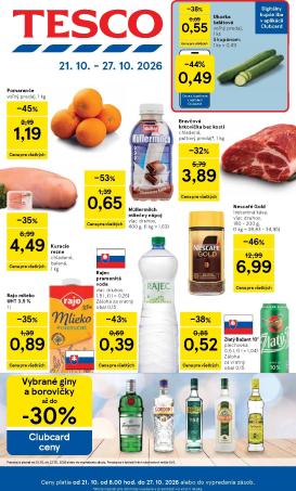 tesco - Nový Tesco leták od stredy, 21.10.2026 do utorka, 27.10.2026