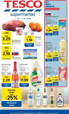 tesco - Leták Tesco supermarket platný od 01.10. do 07.10.