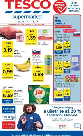 tesco - Leták Tesco supermarket platný od 29.10. do 04.11.