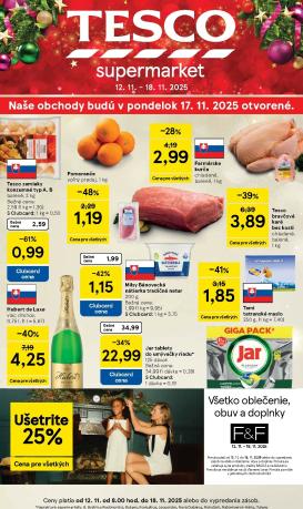 tesco - Leták Tesco supermarket platný od 12.11. do 18.11.