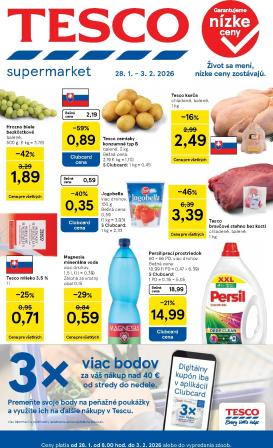 tesco - Leták Tesco supermarket platný od 28.01. do 03.02.